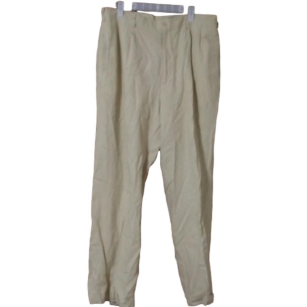 Trust USA Vintage Linen Career Trousers with Cuffs size 38x32 Men's